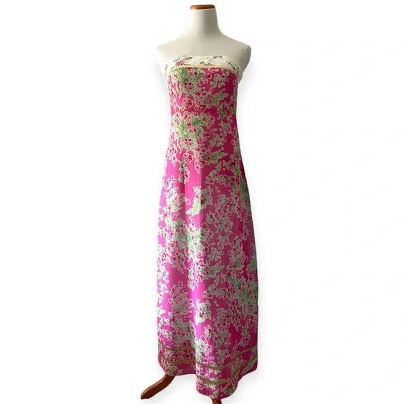 Cynthia Rowley | Dresses | Vintage 9s Cynthia Rowley Garden Print Floral  Column Maxi Dress Gown Size 8 | Poshmark